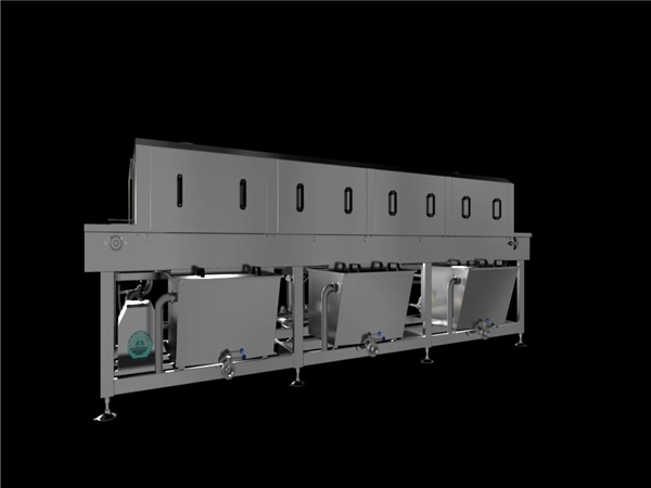 廠家直銷洗箱機，食品周轉箱清洗機，效率高能耗低能隧道式洗箱機，質保一年