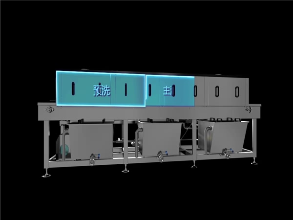 洗箱機，環速隧道式洗箱機，衛生級生產線配套設備