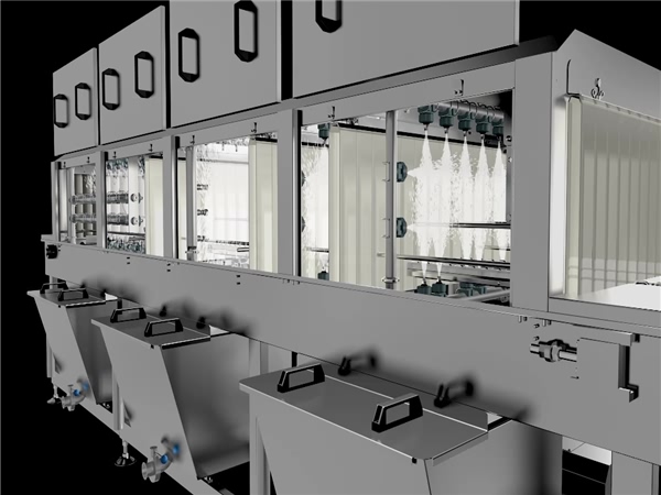 周轉箱清洗機，果蔬氣泡清洗機，檳榔篩盤清洗機，洗盤機，洗筐機