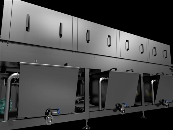 周轉箱清洗機，果蔬氣泡清洗機，檳榔篩盤清洗機，洗盤機，洗筐機