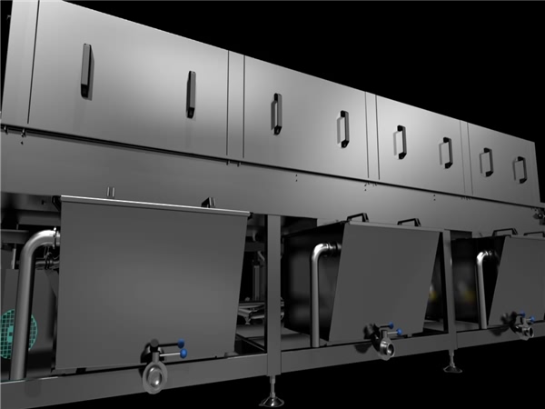 周轉箱清洗機，果蔬氣泡清洗機，檳榔篩盤清洗機，洗盤機，洗筐機