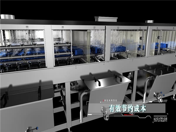 大型周轉(zhuǎn)箱清洗機(jī)，不銹鋼自動(dòng)噴淋料筐清洗機(jī)，高溫殺菌清洗機(jī)